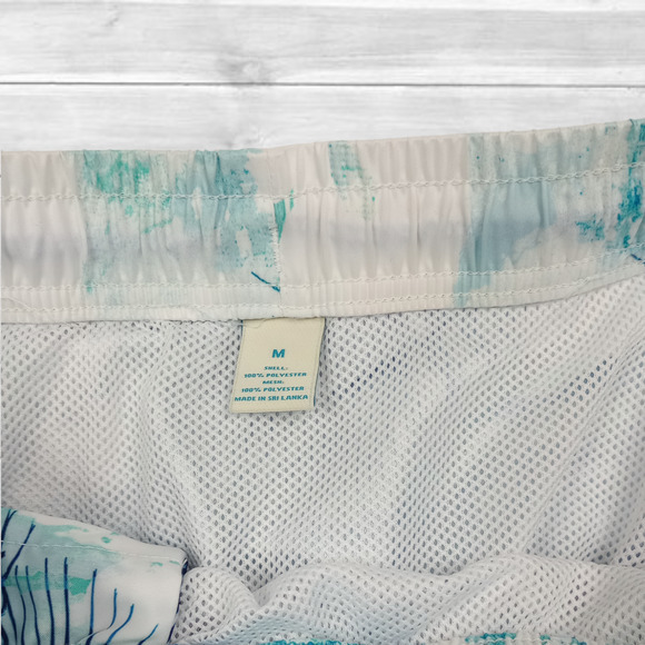 Caribbean Swimwear Men's Blue Hawaiian Board Shorts Swim Trunks-‎ Size M - Picture 4 of 5